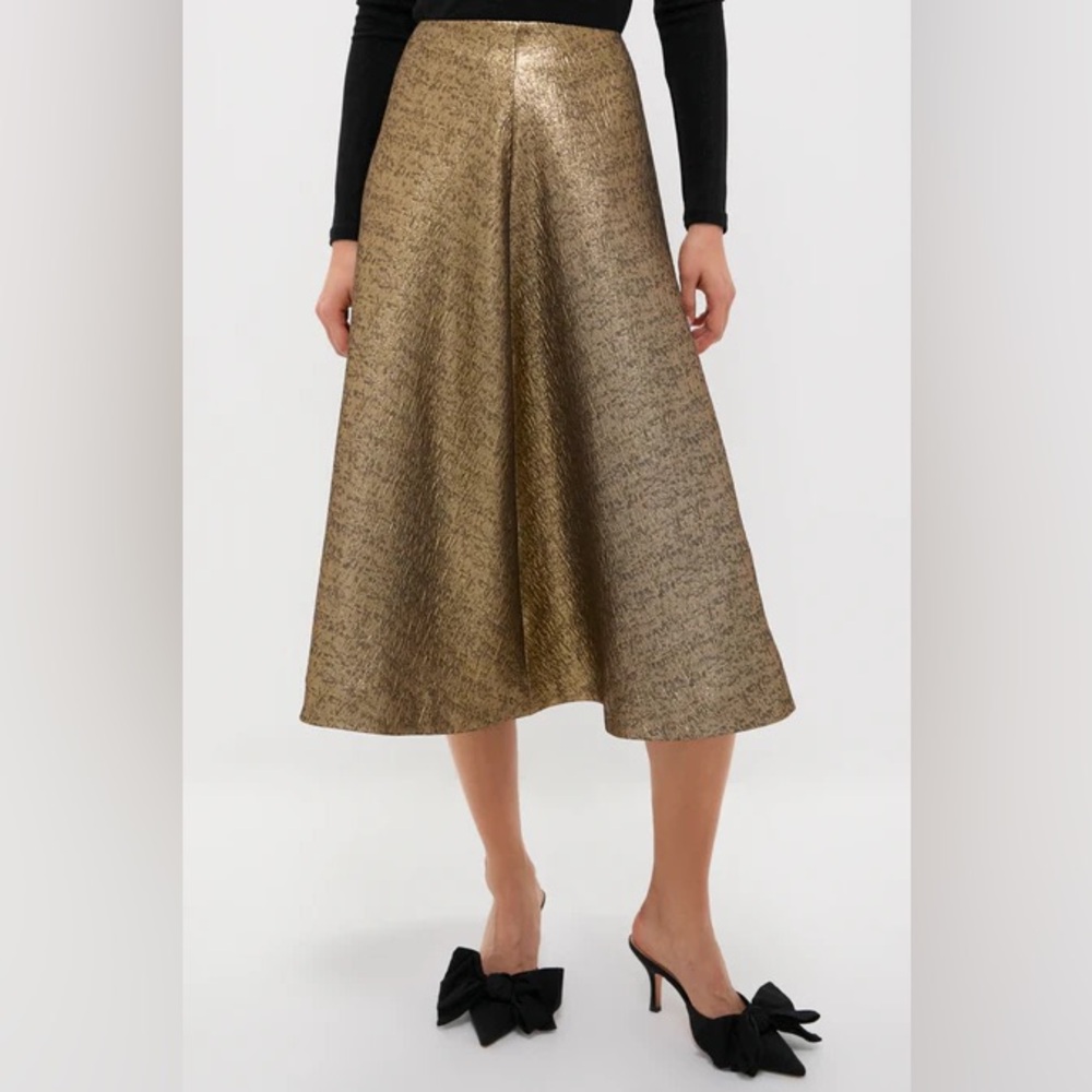 Tuckernuck Gold Midi Skirt current season! Size M.